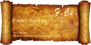 Faddi Csilla névjegykártya