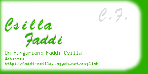 csilla faddi business card